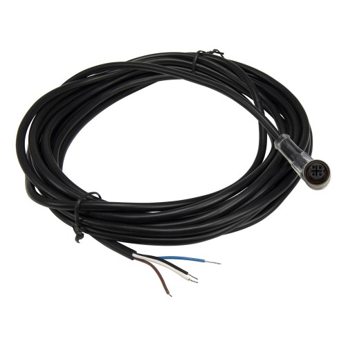 FSC12-FBLP-4 M12 4 pins bend female head 5m black PVC cable PNP sensor connector with LED indicator
