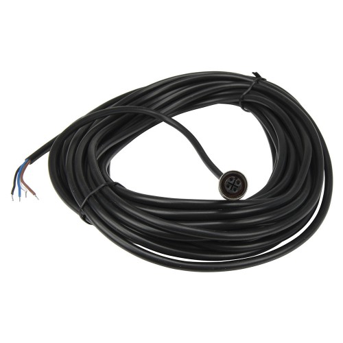FSC12-FS-4 M12 4 pins straight female head 10m black PVC cable sensor connector