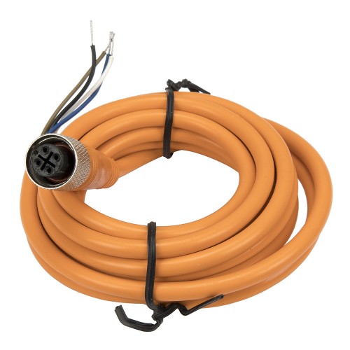 FSC12-FS-4 M12 4 pins straight female head 2m orange PVC cable sensor connector