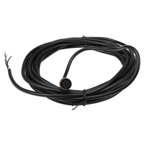 FSC12-FS-4 M12 4 pins straight female head 5m black PVC cable sensor connector