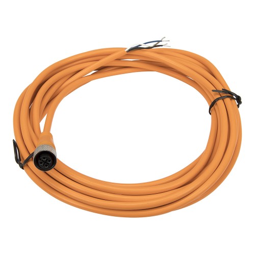 FSC12-FS-4 M12 4 pins straight female head 5m orange PVC cable sensor connector