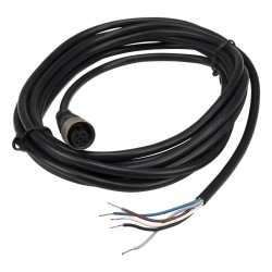 FSC12-FS-4 M12 5 pins straight female head 2m black PVC cable sensor connector
