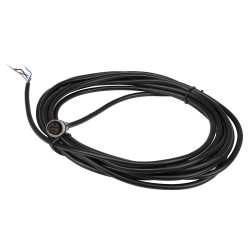 FSC12-FS-4 M12 5 pins straight female head 5m black PVC cable sensor connector