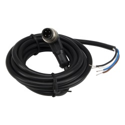 FSC12-MB-4 M12 4 pins bend male head 2m black PVC cable sensor connector