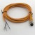FSC12-MS-4 M12 4 pins straight male head 2m orange PVC cable sensor connector