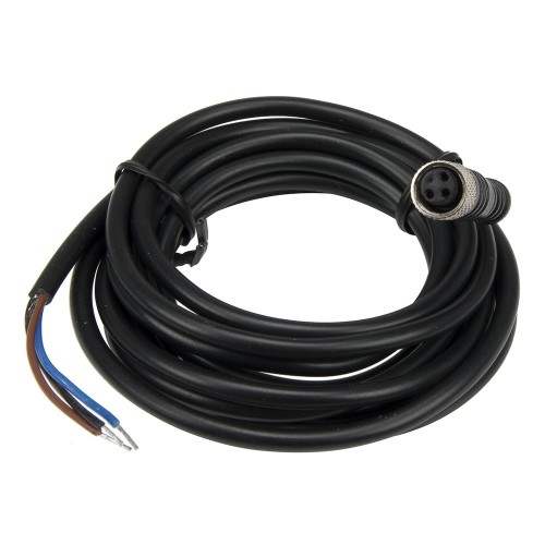 FSC8-FS-3 M8 3pins straight female head 2m black PVC cable sensor connector for M8 NPN PNP proximity switch sensor