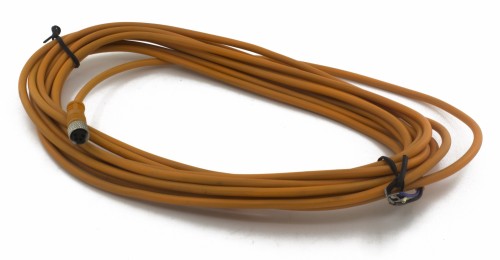 FSC8-FS-4 M8 4pins straight female head 5m orange PVC cable sensor connector