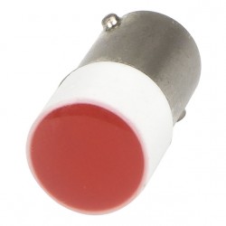 BA9S-1B 6.3V red round smooth head bayonet connection led bulb indicator light