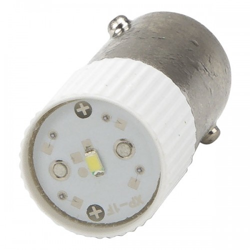 BA9S-1B 24V white round smooth head bayonet connection led bulb indicator light