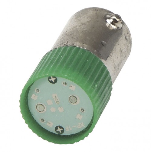 BA9S-2B 380V green round coarse head bayonet connection led bulb indicator light