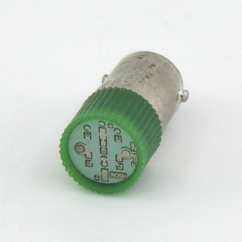 BA9S-2B 6.3V green round coarse head bayonet connection led bulb indicator light