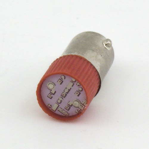 BA9S-2B 6.3V red round coarse head bayonet connection led bulb indicator light