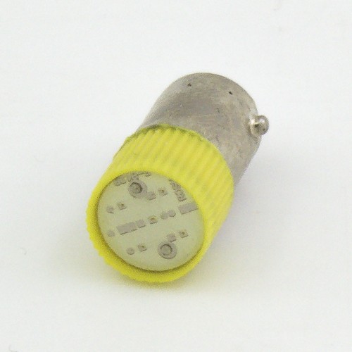 BA9S-2B 6.3V yellow round coarse head bayonet connection led bulb indicator light