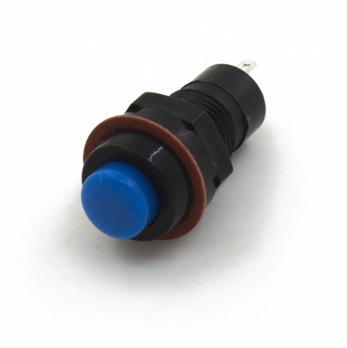 DS-211 blue 10mm mounting diameter self-lock ON-OFF push button switch