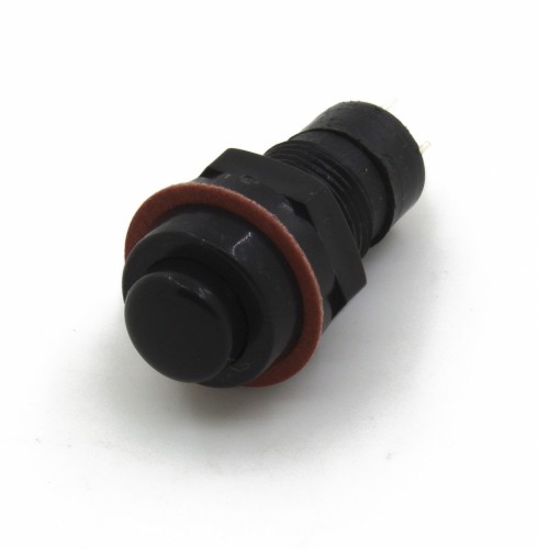 DS-211 black 10mm mounting diameter self-lock ON-OFF push button switch