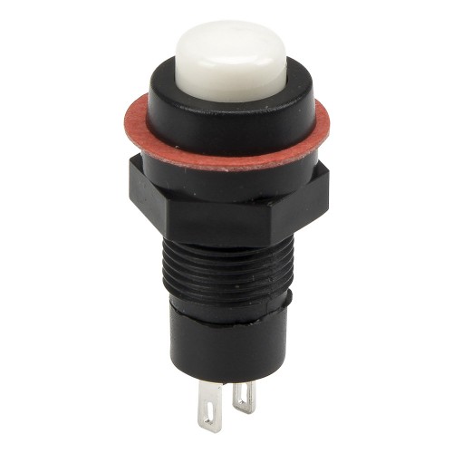 DS-211 white 10mm mounting diameter self-lock ON-OFF push button switch