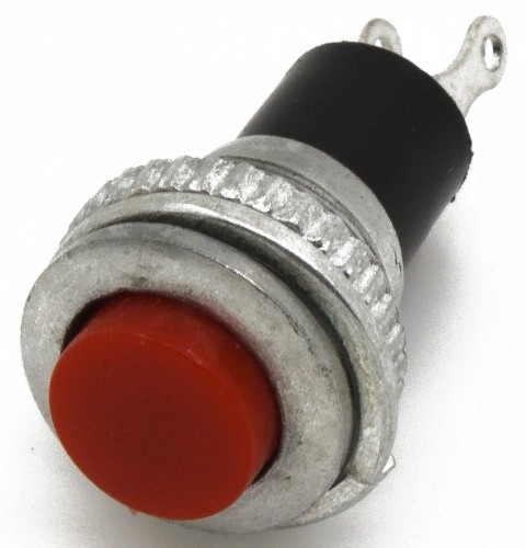 DS-316 red 10mm mounting diameter reset (ON) - OFF push button switch