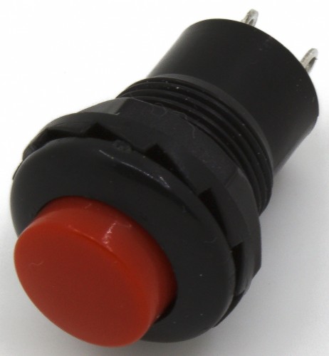 DS-313 red 12mm mounting diameter reset (ON) - OFF round push button switch