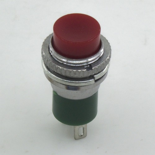 DS-324 red 12mm mounting diameter reset (ON) - OFF round push button switch