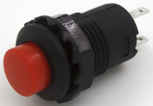 DS-427 red 12mm mounting diameter reset (ON) - OFF square push button switch