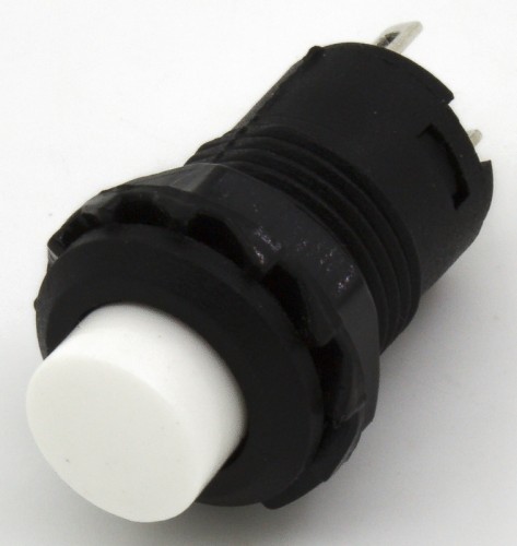 DS-428 white12mm mounting diameter self-lock ON-OFF round push button switch