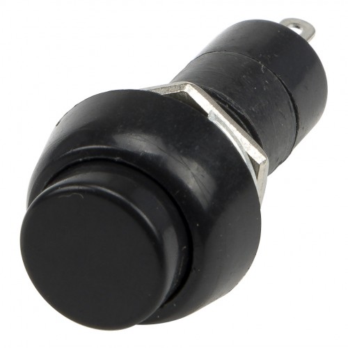 PBS-11A black 12mm mounting diameter self-lock ON-OFF round push button switch