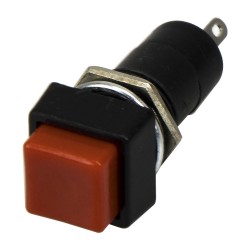 PBS-12B red 12mm mounting diameter reset (ON) - OFF square push button switch