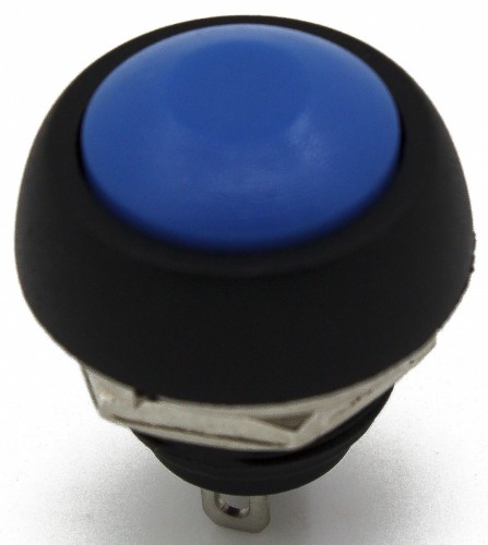 PBS-33B blue 12mm mounting diameter reset (ON) - OFF round push button switch
