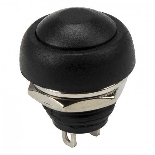 PBS-33B black 12mm mounting diameter reset (ON) - OFF round push button switch