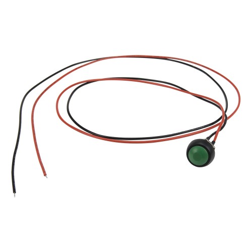 PBS-33B green 12mm mounting diameter reset (ON) - OFF 0.75m cable round push button switch