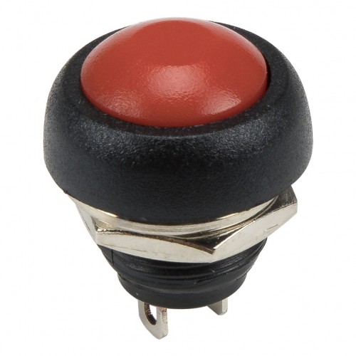 PBS-33B red 12mm mounting diameter reset (ON) - OFF round push button switch