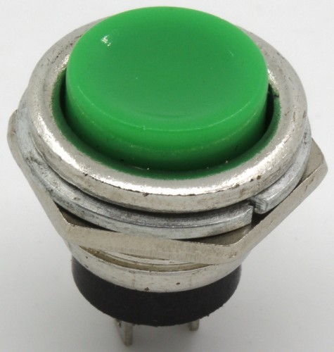 DS-212 green 16mm mounting diameter reset (ON) - OFF round push button switch