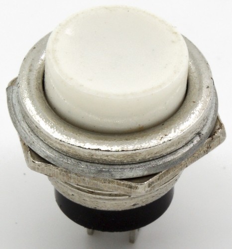 DS-212 white 16mm mounting diameter reset (ON) - OFF round push button switch