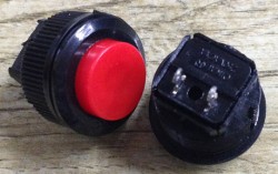 DS-510 red 16mm mounting diameter self-lock ON-OFF round push button switch