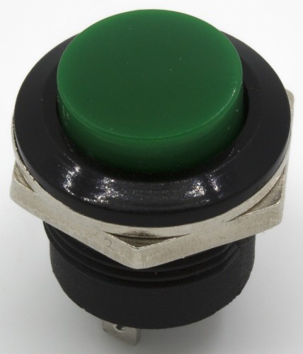 R13-507 blackish green 16mm mounting diameter reset (ON) - OFF round push button switch