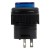 R16-503AD blue 16mm mounting diameter self-lock ON-OFF round push button switch with 3V lamp
