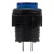R16-503AD blue 16mm mounting diameter self-lock ON-OFF round push button switch with 3V lamp