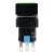 SA16J-11D 16mm SPDT 5 pins self-lock ON-OFF green rectangle push button switch pushbutton with 110V lamp