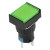 SA16J-11D 16mm SPDT 5 pins self-lock ON-OFF green rectangle push button switch pushbutton with 24V lamp