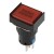 SA16J-11D 16mm SPDT 5 pins self-lock ON-OFF red rectangle push button switch pushbutton with 6V lamp