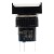 SA16J-11D 16mm SPDT 5 pins self-lock ON-OFF white rectangle push button switch pushbutton with 6V lamp