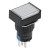 SA16J-11D 16mm SPDT 5 pins self-lock ON-OFF white rectangle push button switch pushbutton with 6V lamp