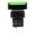 SA16J-11D 16mm SPDT 5 pins reset (ON)-OFF green rectangle push button switch pushbutton with 6V lamp
