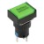 SA16J-11D 16mm SPDT 5 pins reset (ON)-OFF green rectangle push button switch pushbutton with 6V lamp