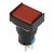 SA16J-11D 16mm SPDT 5 pins reset (ON)-OFF red rectangle push button switch pushbutton with 6V lamp