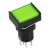 SA16J-22D 16mm SPDT 8 pins reset (ON)-OFF green rectangle push button switch pushbutton with 1.8V lamp
