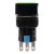 SA16J-22D 16mm SPDT 8 pins reset (ON)-OFF green rectangle push button switch pushbutton with 220V lamp