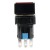 SA16J-22D 16mm SPDT 8 pins reset (ON)-OFF red rectangle push button switch pushbutton with 24V lamp