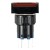SA16J-22D 16mm SPDT 8 pins reset (ON)-OFF red rectangle push button switch pushbutton with 24V lamp