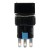 SA16J-22D 16mm SPDT 8 pins reset (ON)-OFF white rectangle push button switch pushbutton with 1.8V lamp